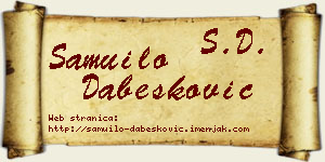 Samuilo Dabesković vizit kartica